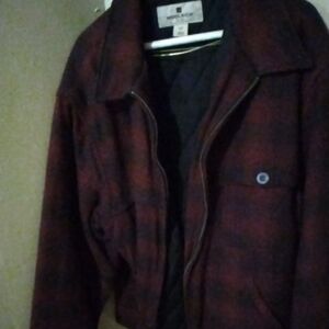 Woolrich Dark Red and Black Checkered Jacket